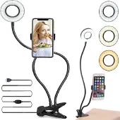 Unyqoos Dimbare LED-ringlamp met statief en afstandsbediening voor fotografie en vloggen