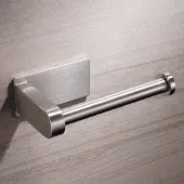 Unyqoos Zelfklevende toiletrolhouder van roestvrij staal 304 – roestvrij, geen boren nodig, geschikt voor moderne badkamers, ook te gebruiken voor handdoeken