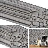 Unyqoos Zelfklevende 3D-wandpanelen met realistische steenlook voor elke ruimte