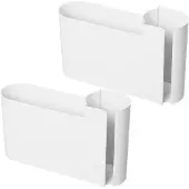 Unyqoos Set van twee witte wandorganizers voor keuken en badkamer