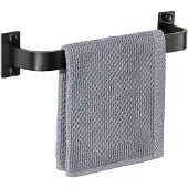 Unyqoos Stijlvolle zwarte handdoekhouder 30 cm voor badkamer en keuken