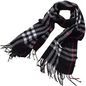 Unyqoos Grote elegante unisex sjaal met klassiek ruitpatroon voor winterse dagen