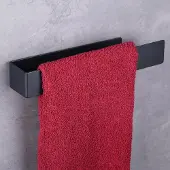 Unyqoos Zelfklevende handdoekhouder zwart 22 cm voor badkamer en keuken