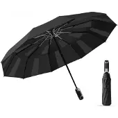 Unyqoos Automatische en stormbestendige reisparaplu met geheugenfolie en ergonomische handgreep