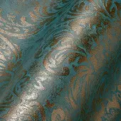 Unyqoos Klassiek blauw en goud vliesbehang met barokmotief voor iedere ruimte