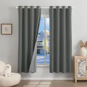 Unyqoos Linnenlook verduisteringsgordijnen set met thermische en geluid isolerende eigenschappen