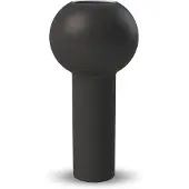 Unyqoos Handgemaakte zwarte vaas met mat oppervlak en Scandinavisch design, 32cm, Keramiek