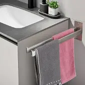 Unyqoos Dubbele zelfklevende handdoekhouder voor badkamer en keuken zonder boren