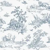 Unyqoos Zelfklevend blauw-wit bloemenbehang voor woonkamer en keuken muren