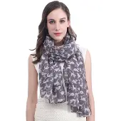 Unyqoos Elegante dames sjaal met speels kattenmotief voor dagelijks gebruik