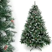 Unyqoos kunstkerstboom met standaard – veilig voor kinderen, vlamvertragende takken, herbruikbaar tot 15 jaar, realistisch uiterlijk, eenvoudige montage