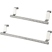 Unyqoos Set van twee elegante roestvrijstalen handdoekhouders voor keuken en badkamer