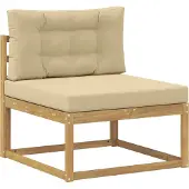 vidaXL Buiten bank set 8 st Wit en Beige