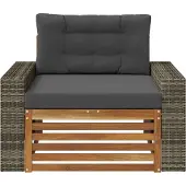 vidaXL Buiten Midden Sofa Naturel