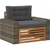 vidaXL Buiten Midden Sofa Naturel