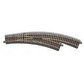 Roco H0 GeoLine (met ballastbed) 61155 Gebogen wissel, Rechts 1 stuk(s)
