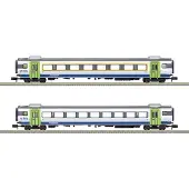 Minitrix 18294 N set van 2 personenrijtuigen GoldenPassLine van de BLS