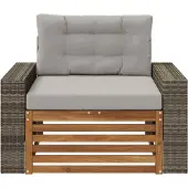 vidaXL Buiten Midden Sofa Naturel
