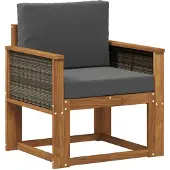 vidaXL Buiten Midden Sofa Massief Acacia Hout Naturel