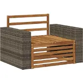 vidaXL Buiten Midden Sofa Naturel
