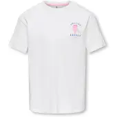 ONLY KIDS GIRL T-shirt met backprint wit Meisjes Katoen Ronde hals Backprint - maat 134/140