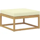 vidaXL Buiten Voetenbank Polyester Wit
