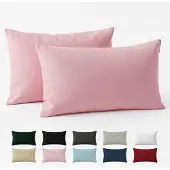 Unyqoos Set van 2 ademende roze kussenslopen 40x70 cm van katoen