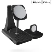 ZENS 4 in 1 Modular Charging Station 4× Qi2 15 W Apple Watch AirPods MagSafe iPhone Zwart