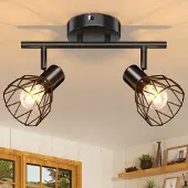Unyqoos Moderne zwarte plafondspot met draaibare lampen voor diverse ruimtes