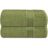 Unyqoos Extra Grote Ultra-absorberende Sneldrogende Badhanddoeken Set in Kiwi Groen