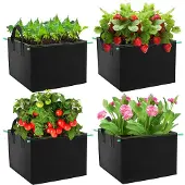Unyqoos en ademende plantenzakken van 55 liter voor groenten en fruit