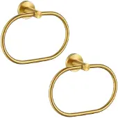 Unyqoos Gouden handdoekringen set van 2 voor moderne badkamer inrichting