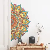 Unyqoos Kleurrijke Boheemse Mandala Muurstickers voor Diverse Interieurs