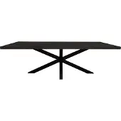 Starfurn Eetkamertafel Denver Zwart Rechthoek 160cm