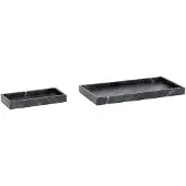 Hubsch Grand dienbladen zwart (set van 2)