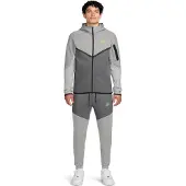Nike Tech Fleece Sportswear Trainingspak Grijs Donkergrijs Felgroen