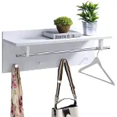 Unyqoos Wandgarderobe met Kapstok en Hoedenplank voor Compacte Opbergruimte