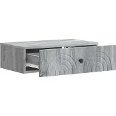 vidaXL Wandgemonteerde Zijtafel Grijs sonoma 59 x 34,5 x 17 cm