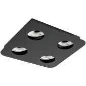 LINDBY Plafondlamp Jyla, dimbaar, zwart, Hal, metaal, Modern, plafondlamp