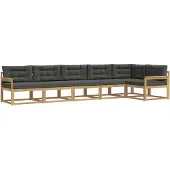 vidaXL Buiten bank set 4 st Wit en antracietkleurig Polyester