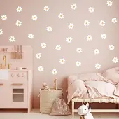 Unyqoos Kindvriendelijke muurstickers met madeliefjes voor creatieve decoratie