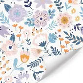 Unyqoos Zelfklevend aquarel bloemenbehang in boho-stijl voor diverse interieurs