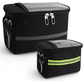 Unyqoos Waterdichte fietstas voor het stuur – met TPU-touchscreenvak, ruime opbergruimte, 3-punts bevestiging, reflecterende details, geschikt voor mountainbike/e-bike/racefiets