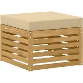 vidaXL Buiten Voetenbank Massief Acacia Hout Wit