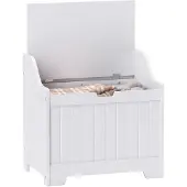 HOMCOM -Aufbewahrungstruhe-MDF-60L x 38B x 56H cm-Weiß