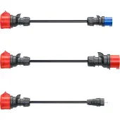 Go-e Adapterset voor Gemini flex 11 kW, 3-delige set (zwart, 30 cm)