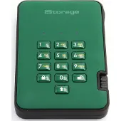 ISTORAGE diskAshur² - harde schijf - gecodeerd - 1 TB - extern (draagbaar) (1 TB), Externe harde schijf, Groen