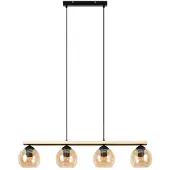 LINDBY Hanglampe , Enrique, dimbare, Hout, Woonkamer, Glas, Modern