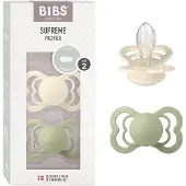 BIBS Supreme fopspeen - maat 2 - Ivory / Sage (2 stuks) unisex