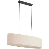 LINDBY Hanglamp Soula, dimbaar, crème / amber, Woon-/ Eetkamer, Kunststof, Landelijk, Hanglamp